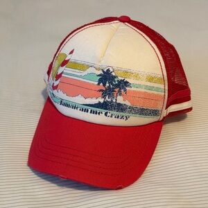 Billabong Red and Cream Trucker Hat